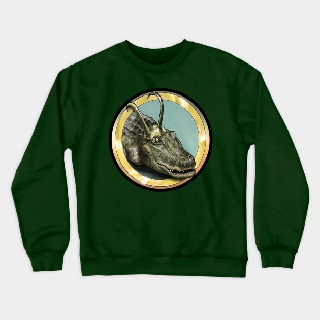 Loki Gator Crewneck Sweatshirt by A Grimes Studio